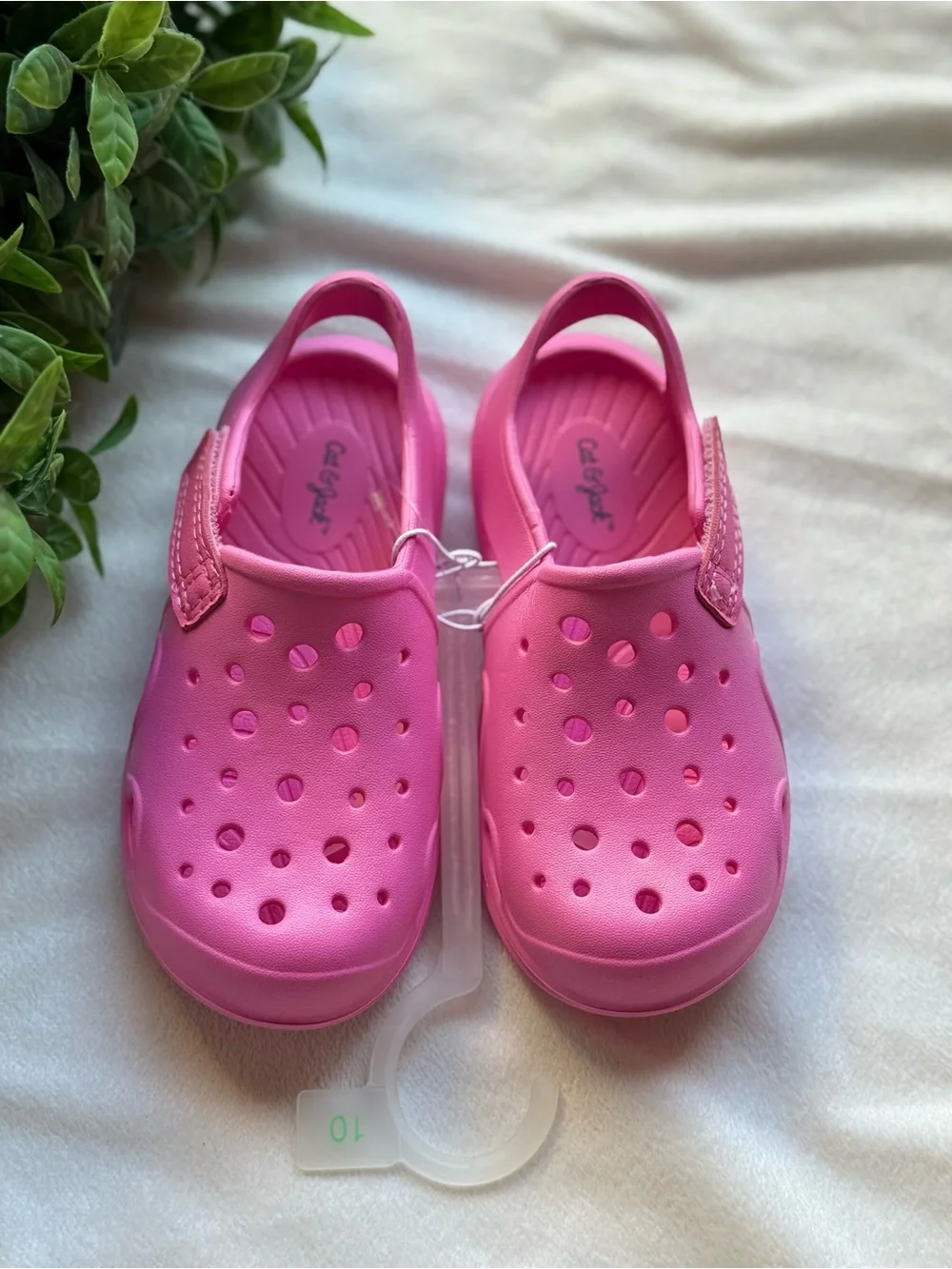 Cat & Jack Bright Pink Kids Slip-On Clog Sandals
